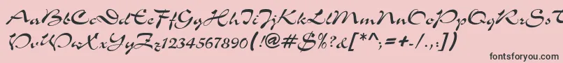 SloganNormal Font – Black Fonts on Pink Background