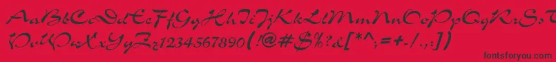 SloganNormal Font – Black Fonts on Red Background