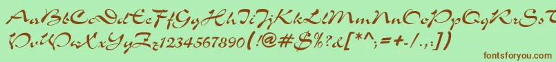 SloganNormal Font – Brown Fonts on Green Background