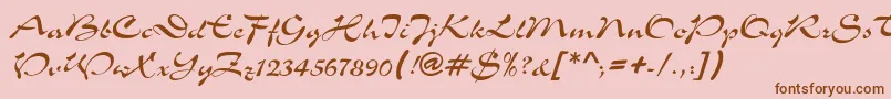 SloganNormal Font – Brown Fonts on Pink Background