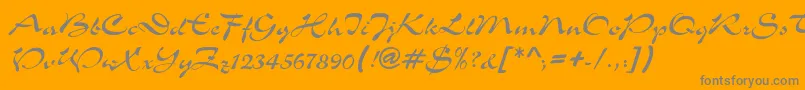 SloganNormal-Schriftart – Graue Schriften auf orangefarbenem Hintergrund