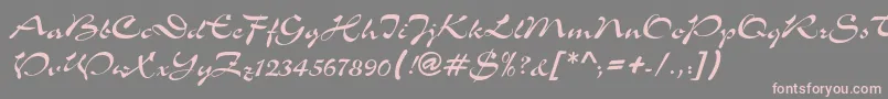 フォントSloganNormal – 灰色の背景にピンクのフォント
