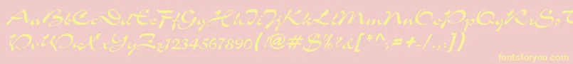 SloganNormal Font – Yellow Fonts on Pink Background