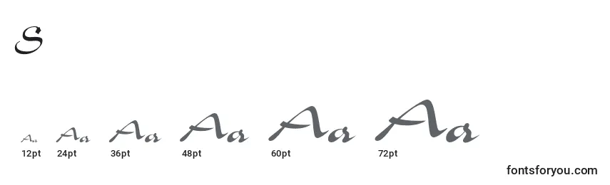 Размеры шрифта SloganNormal