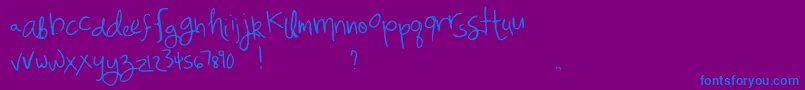 MixFreo Font – Blue Fonts on Purple Background