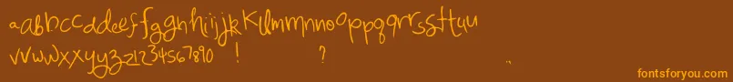 MixFreo Font – Orange Fonts on Brown Background