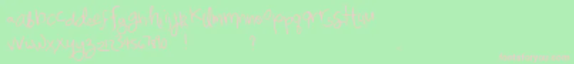 MixFreo Font – Pink Fonts on Green Background