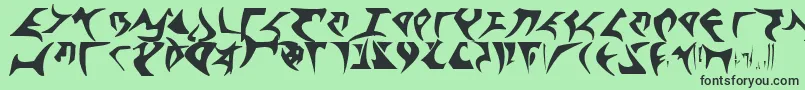 Klingontng Font – Black Fonts on Green Background