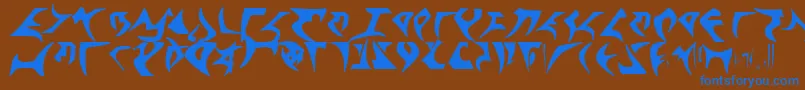 Police Klingontng – polices bleues sur fond brun