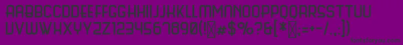 ScienceFair-fontti – mustat fontit violetilla taustalla