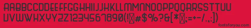 ScienceFair Font – Black Fonts on Red Background