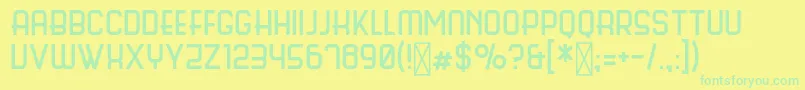 ScienceFair Font – Green Fonts on Yellow Background