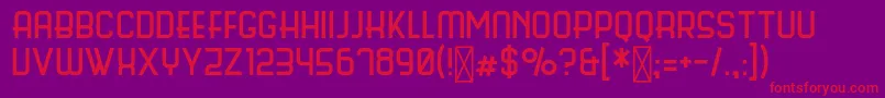ScienceFair Font – Red Fonts on Purple Background