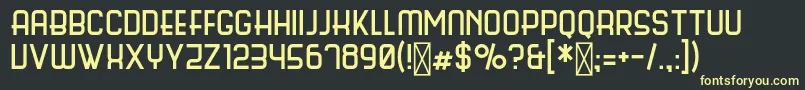 ScienceFair Font – Yellow Fonts on Black Background