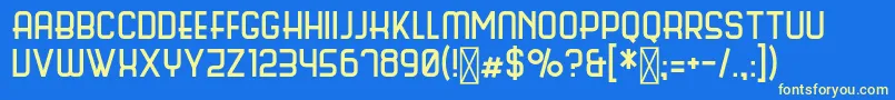 ScienceFair Font – Yellow Fonts on Blue Background