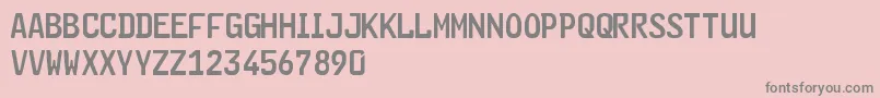 Kraftfahrzeugkennzeichen Font – Gray Fonts on Pink Background