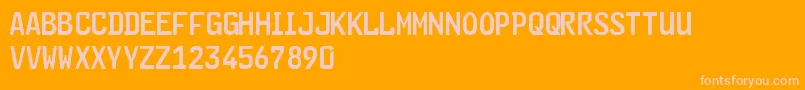 Kraftfahrzeugkennzeichen Font – Pink Fonts on Orange Background