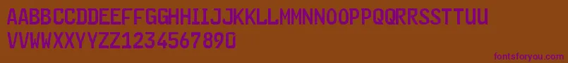 Kraftfahrzeugkennzeichen Font – Purple Fonts on Brown Background