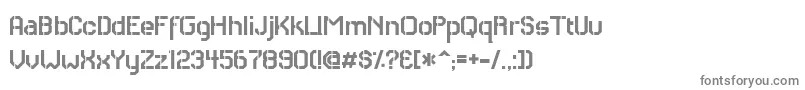 フォントRhcas – 白い背景に灰色の文字