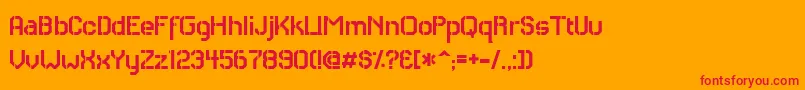 Rhcas Font – Red Fonts on Orange Background