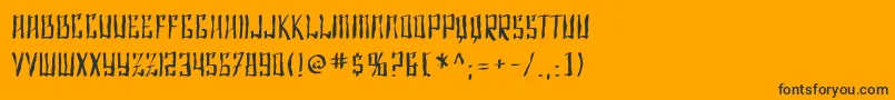SfShaiFontaiDistressed Font – Black Fonts on Orange Background