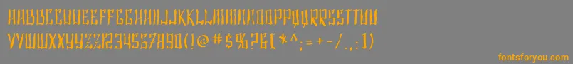 SfShaiFontaiDistressed Font – Orange Fonts on Gray Background