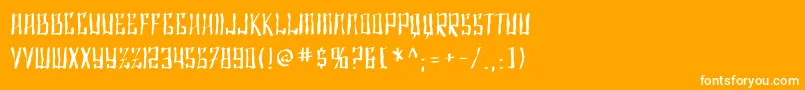 SfShaiFontaiDistressed Font – White Fonts on Orange Background