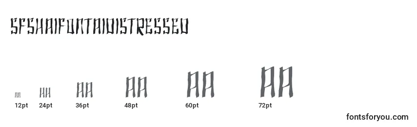 SfShaiFontaiDistressed Font Sizes