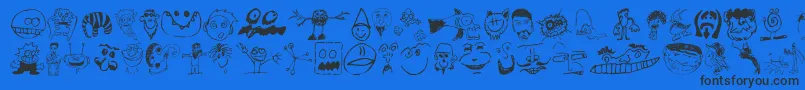 Briapdn0 Font – Black Fonts on Blue Background