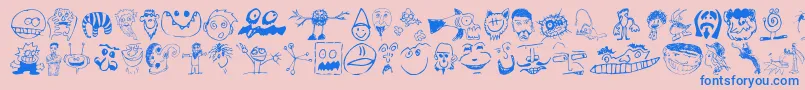 Briapdn0 Font – Blue Fonts on Pink Background