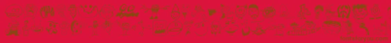Briapdn0 Font – Brown Fonts on Red Background