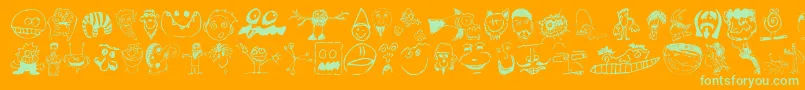 Briapdn0 Font – Green Fonts on Orange Background