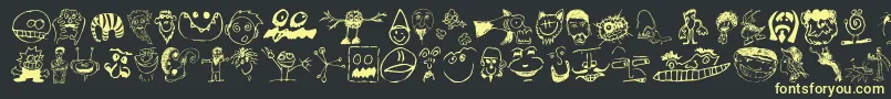 Briapdn0 Font – Yellow Fonts on Black Background