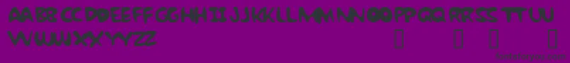 BubbleGumRockBtrial Font – Black Fonts on Purple Background