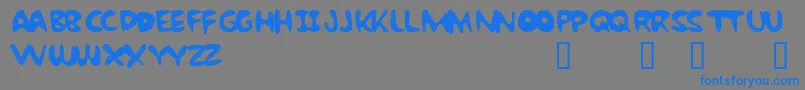 Шрифт BubbleGumRockBtrial – синие шрифты на сером фоне