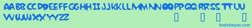 Más sobre la fuente BubbleGumRockBtrial fuente BubbleGumRockBtrial – Fuentes Azules Sobre Fondo Verde
