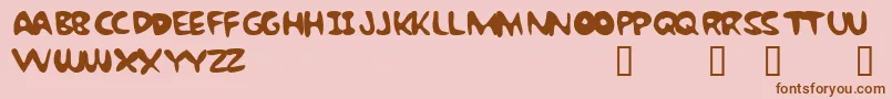 BubbleGumRockBtrial Font – Brown Fonts on Pink Background