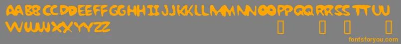 More about BubbleGumRockBtrial Font BubbleGumRockBtrial Font – Orange Fonts on Gray Background