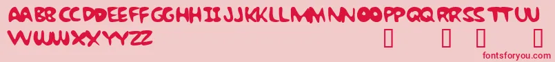 BubbleGumRockBtrial Font – Red Fonts on Pink Background