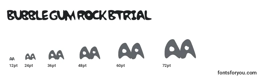 BubbleGumRockBtrial Font Sizes