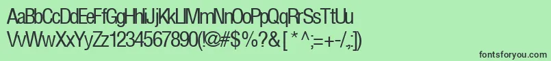 Firsthome34RegularTtcon-fontti – mustat fontit vihreällä taustalla
