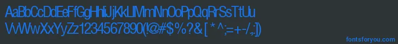 フォントFirsthome34RegularTtcon – 黒い背景に青い文字