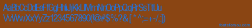 フォントFirsthome34RegularTtcon – 茶色の背景に青い文字