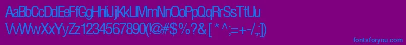 フォントFirsthome34RegularTtcon – 紫色の背景に青い文字