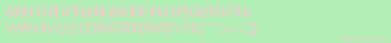 Firsthome34RegularTtcon-fontti – vaaleanpunaiset fontit vihreällä taustalla