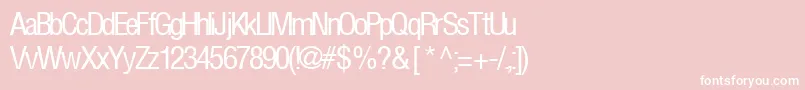 Firsthome34RegularTtcon-fontti – valkoiset fontit vaaleanpunaisella taustalla