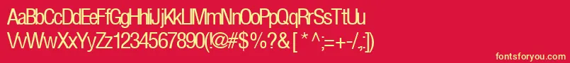 Firsthome34RegularTtcon Font – Yellow Fonts on Red Background