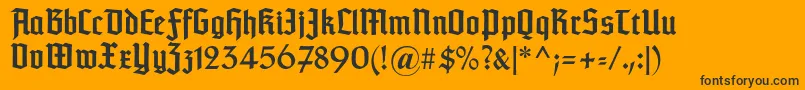 Fonte Typographertextur – fontes pretas em um fundo laranja