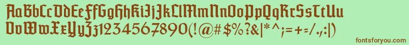 fuente Typographertextur – Fuentes Marrones Sobre Fondo Verde