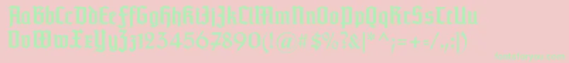 Typographertextur Font – Green Fonts on Pink Background